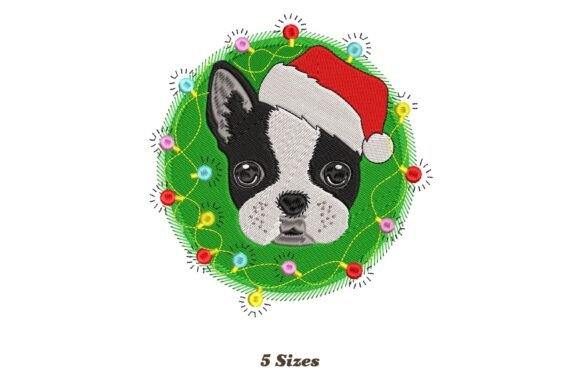 Boston Terrier Dog Christmas