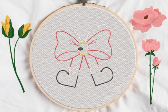 Bow Christmas: A Charming Embroidery Design for Meaningful Gifts