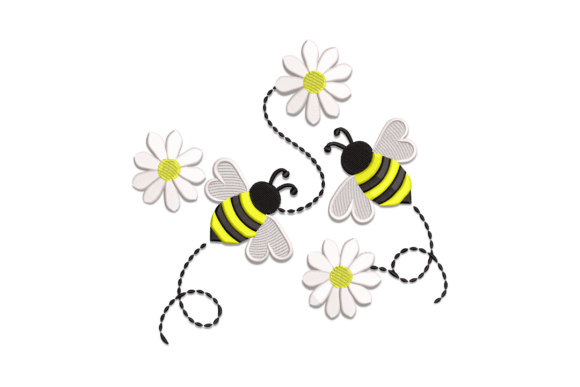 Bumble Bees and Daisies
