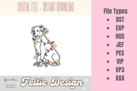 Christmas Dog ITH Feltie