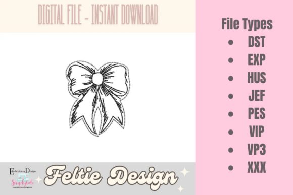 Coquette Bow ITH Feltie