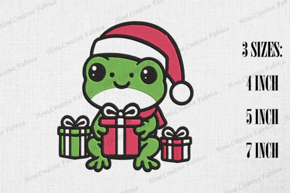 Cute Frog Hugging Christmas Gift
