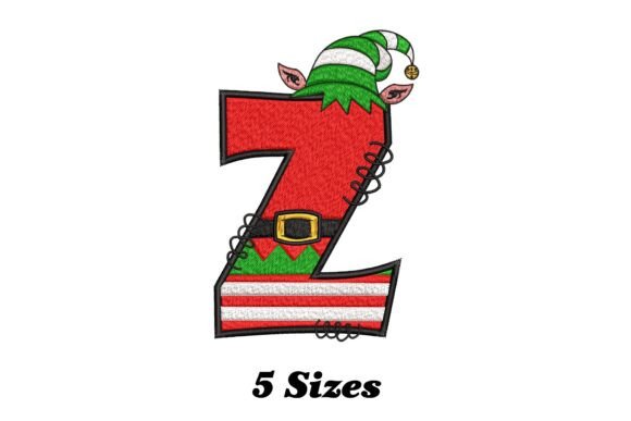 Elf Letter Z Christmas