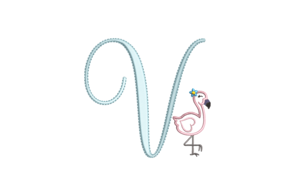 Flamingo Alphabet V
