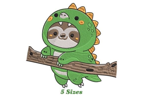 Funny Dino-Sloth: Playful Charm for Handmade Gifts