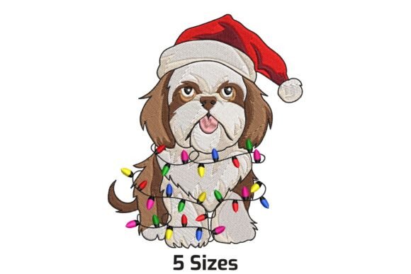 Lighting Shih Tzu Dog Christmas