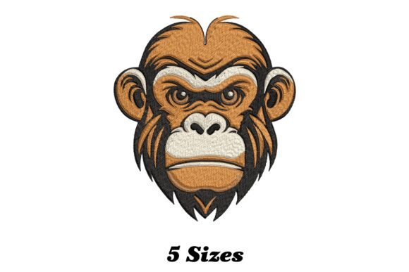 Monkey Head: A Playful Holiday Embroidery Design